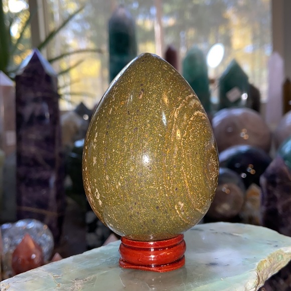 🔥SALE🔥 Ocean Jasper Crystal Egg Carving! - Picture 4 of 4